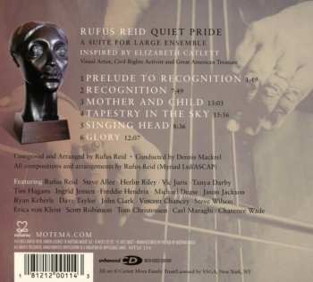 CD Rufus Reid: Quiet Pride: The Elizabeth Catlett Project