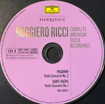 9CD/Zestaw pudełkowy Ruggiero Ricci: Complete American Decca Recordings