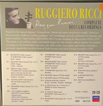 20CD/Zestaw pudełkowy Ruggiero Ricci: The Complete Decca Recordings