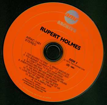 CD Rupert Holmes: Rupert Holmes LTD