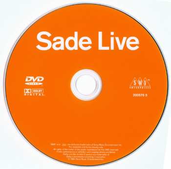 DVD Sade: Live