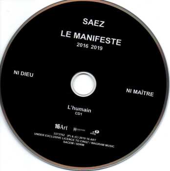 4CD Saez: Le Manifeste 2016 2019 Ni Dieu Ni Maître