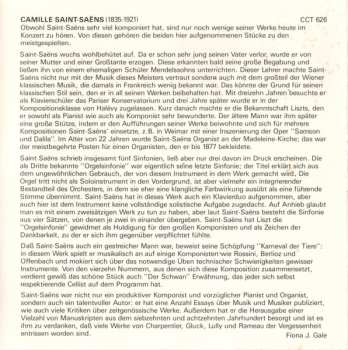 CD Camille Saint-Saëns: Symphony No. 3 "Organ Symphony" / Carnival Of The Animals