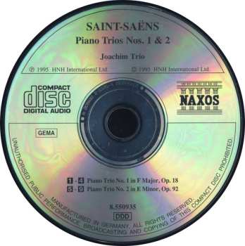 CD Camille Saint-Saëns: Piano Trio Nos. 1 & 2