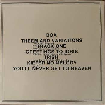 LP Sam Gendel: Music For Saxofone & Bass Guitar LTD