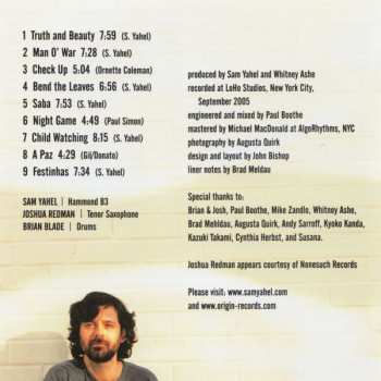 CD Sam Yahel Trio: Truth And Beauty
