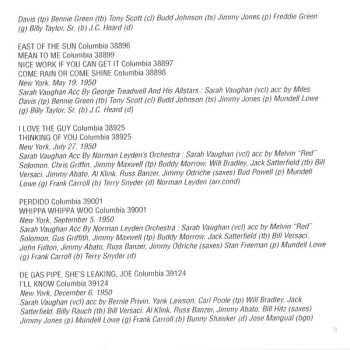 3CD Sarah Vaughan: The Complete Columbia Singles As & Bs - 1949-53