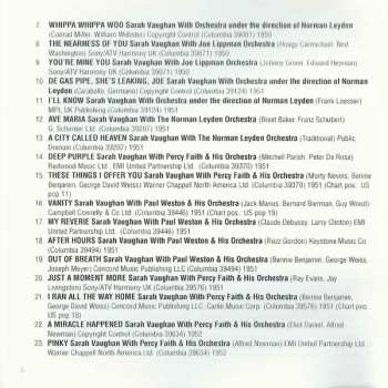 3CD Sarah Vaughan: The Complete Columbia Singles As & Bs - 1949-53