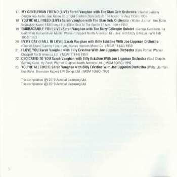 3CD Sarah Vaughan: The Complete Columbia Singles As & Bs - 1949-53