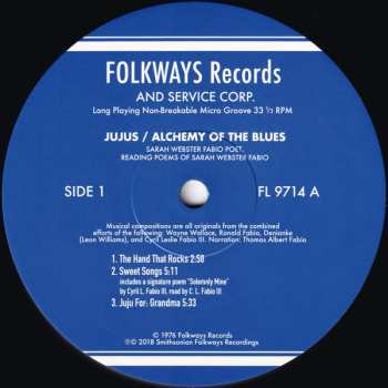 LP Sarah Webster Fabio: Jujus / Alchemy Of The Blues