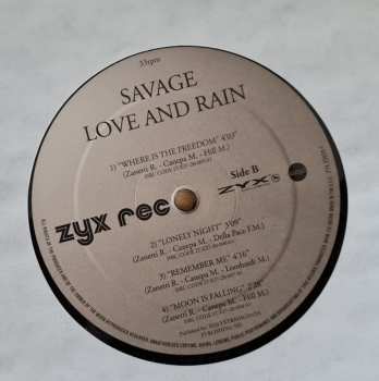 2LP Savage: Love And Rain