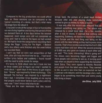 CD Savatage: Sirens & The Dungeons Are Calling - The Complete Session DIGI