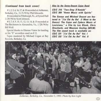 CD Savoy-Doucet Cajun Band: Live! At The Dance