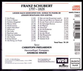 CD Franz Schubert: Songs To Poems By Johann Wolfgang Goethe