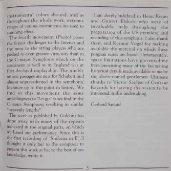 CD Franz Schubert: Symphony In E "1825" (World Premier Recording)