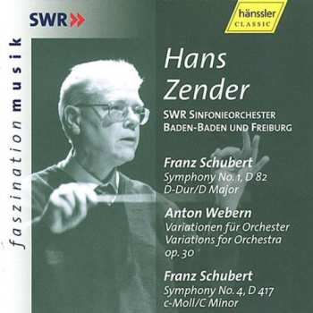 Album Schubert / Webern / Zender / Swr Radio So Freiburg: Symphony 1 D Major