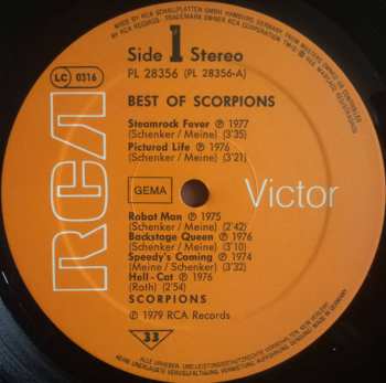 LP Scorpions: Best Of Scorpions