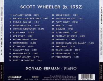 CD Scott Wheeler: Portraits & Tributes (Works For Piano (1977-2014))