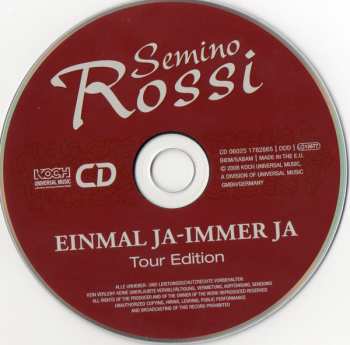 CD Semino Rossi: Einmal Ja - Immer Ja (Tour Edition)
