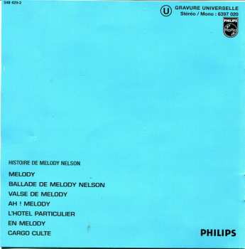 CD Serge Gainsbourg: Histoire De Melody Nelson