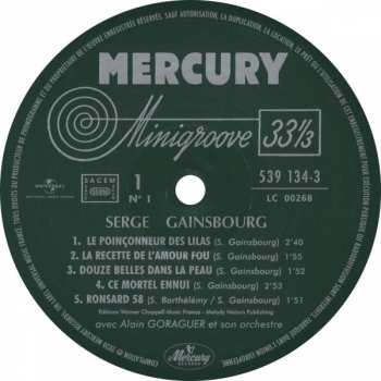 9LP/Zestaw pudełkowy Serge Gainsbourg: Intégrale Des Enregistrements Studio, Volume 1 : 1958-1970  LTD