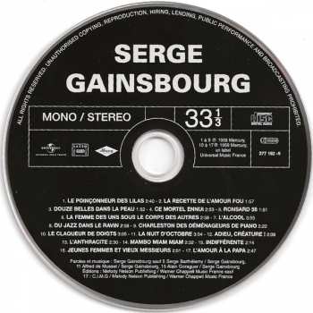 12CD/Zestaw pudełkowy Serge Gainsbourg: L'Essentiel Des Albums Studio