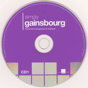 3CD/Zestaw pudełkowy Serge Gainsbourg: Simply Gainsbourg (3 CDs From The Genius Of Chanson)