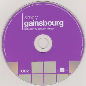 3CD/Zestaw pudełkowy Serge Gainsbourg: Simply Gainsbourg (3 CDs From The Genius Of Chanson)