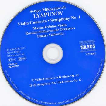 CD Russian Philharmonic Orchestra: Violin Concerto • Symphony No. 1