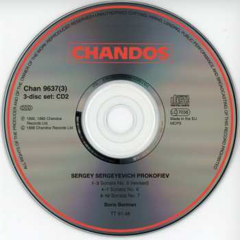 3CD/Zestaw pudełkowy Sergei Prokofiev: Complete Piano Sonatas