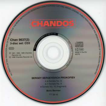 3CD/Zestaw pudełkowy Sergei Prokofiev: Complete Piano Sonatas