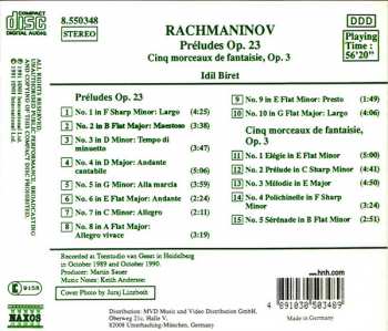CD Sergei Vasilyevich Rachmaninoff: Préludes Op. 23 / Cinq Morceaux De Fantasie, Op. 3