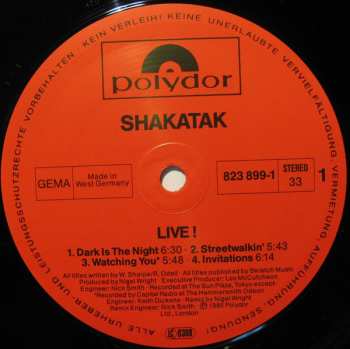 LP Shakatak: Live!