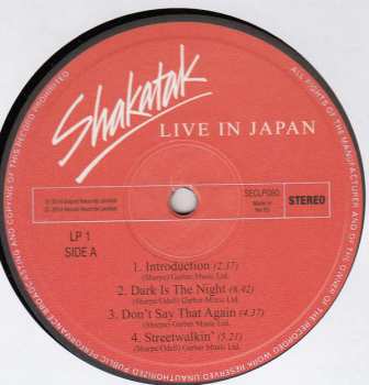 2LP Shakatak: Live In Japan