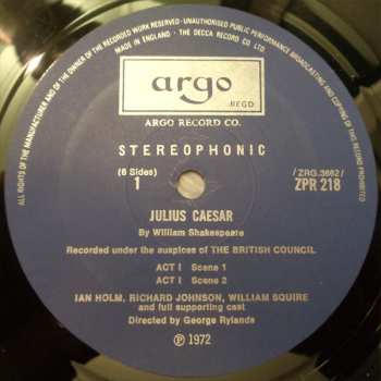 3LP/Zestaw pudełkowy William Shakespeare: Julius Caesar