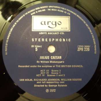 3LP/Zestaw pudełkowy William Shakespeare: Julius Caesar