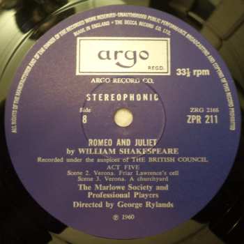 4LP/Zestaw pudełkowy William Shakespeare: Romeo and Juliet