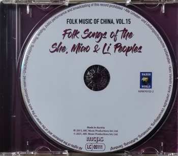 CD She: Folk Songs Of The She, Miao & Li Peoples