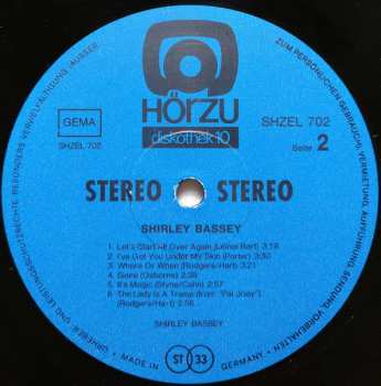 LP Shirley Bassey: Shirley Bassey