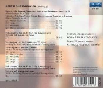 CD Dmitri Shostakovich: Concerto No.1 For Piano And Trumpet - String Quartet No. 8