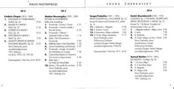 10CD/Zestaw pudełkowy Shura Cherkassky: Piano Masterpieces