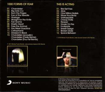2CD/Zestaw pudełkowy Sia: This Is Acting / 1000 Forms Of Fear 