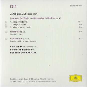 5CD/Zestaw pudełkowy/Blu-ray Herbert von Karajan: Karajan Sibelius: Complete Recordings On Deutsche Grammophon