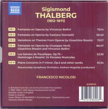 6CD Sigismond Thalberg: Fantasies On Italian Operas / Les Soirées De Pausilippe / Piano Concerto, Op. 5