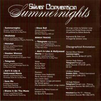 CD Silver Convention: Summernights