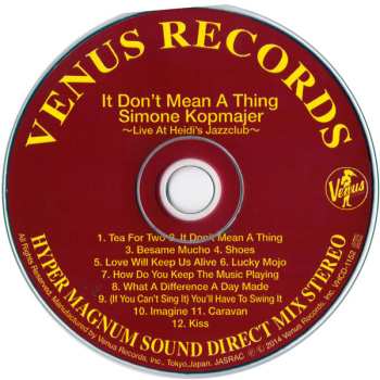 CD Simone Kopmajer: It Don't Mean A Thing - Live At Heidi’s Jazzclub