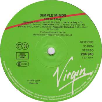 LP Simple Minds: Life In A Day