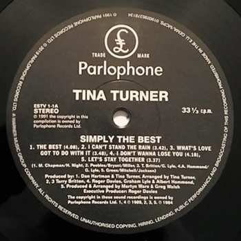 2LP Tina Turner: Simply The Best