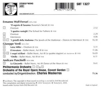 CD Sir Charles Mackerras: Charles Mackerras Conducts Wolf-Ferrari, Verdi & Ponchielli
