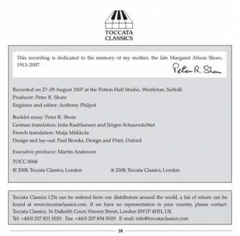 CD Sir Donald Francis Tovey: Chamber Music Volume 1